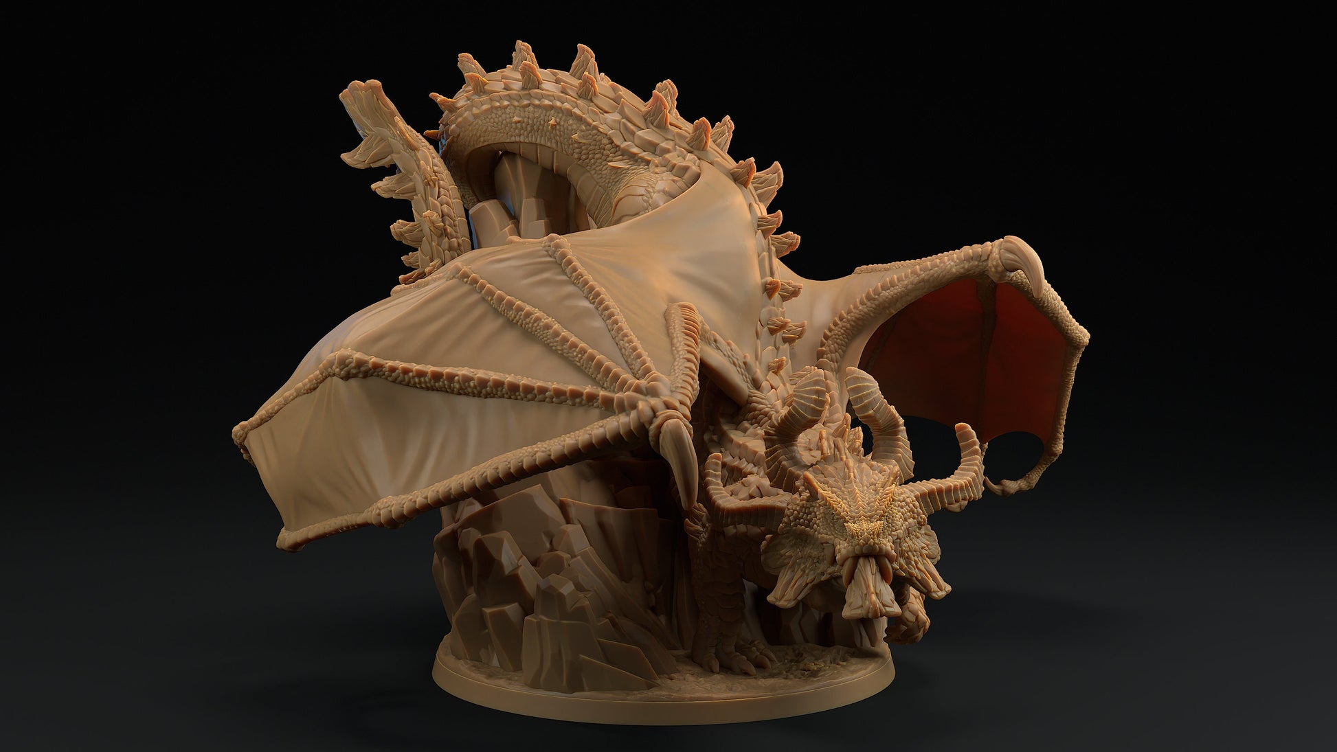 Grimgoreth | Dragon Trappers Lodge | Draconic Tyrant | Mountain Dragon | 32mm Scale Resin Printed Tabletop RPG Figure For DND 5E