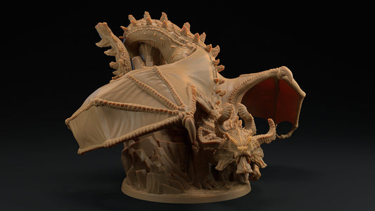 Grimgoreth | Dragon Trappers Lodge | Draconic Tyrant | Mountain Dragon | 32mm Scale Resin Printed Tabletop RPG Figure For DND 5E