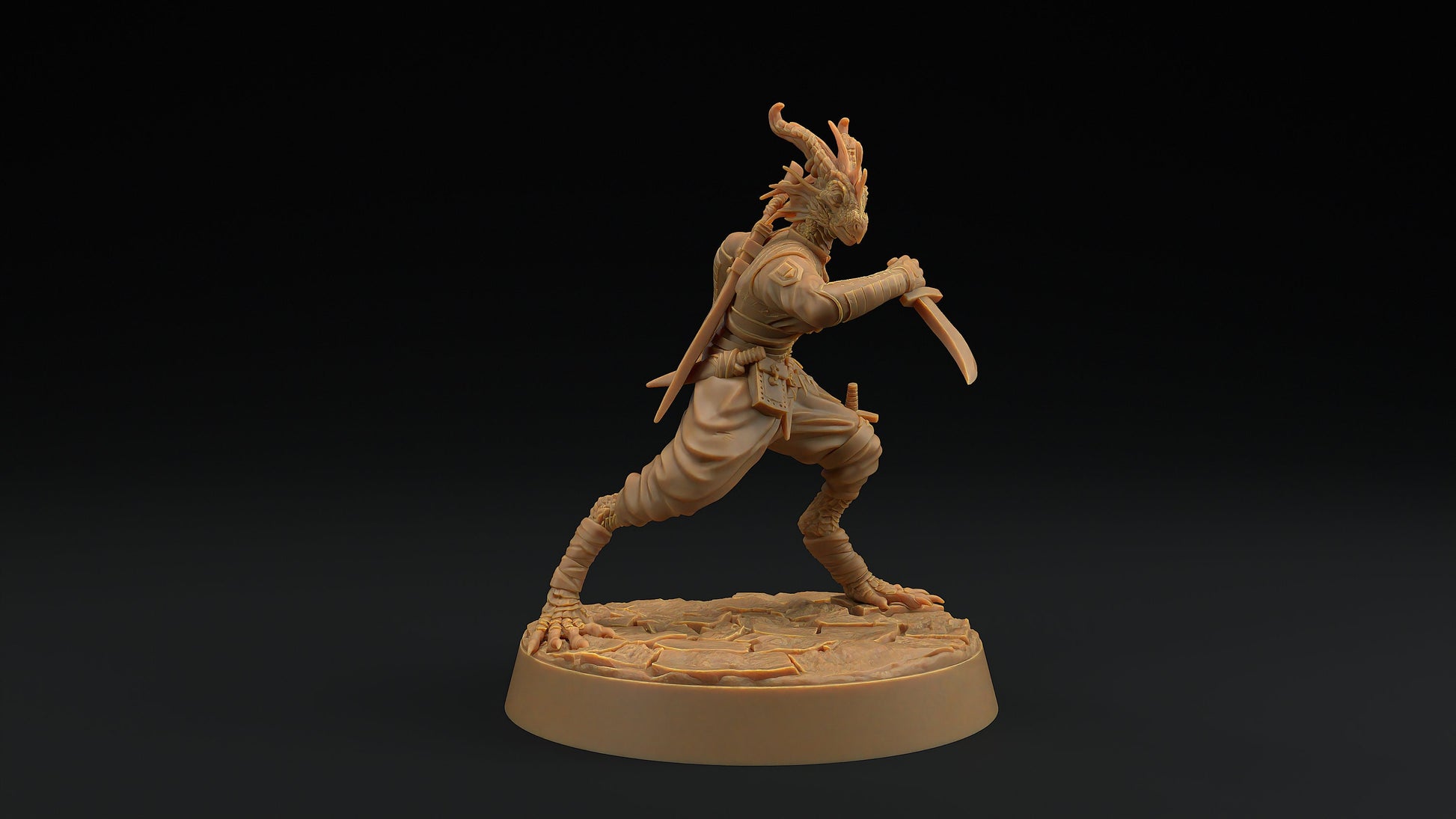 Nyxia Shadowblade | Dragon Trappers Lodge | Draconic Hero | Rogue Dragonborn | 32mm Scale Resin Printed Tabletop RPG Figure For DND 5E