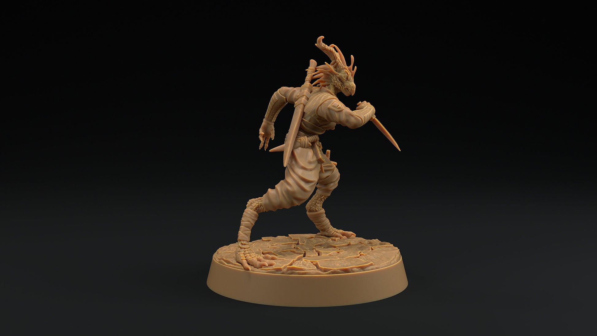 Nyxia Shadowblade | Dragon Trappers Lodge | Draconic Hero | Rogue Dragonborn | 32mm Scale Resin Printed Tabletop RPG Figure For DND 5E