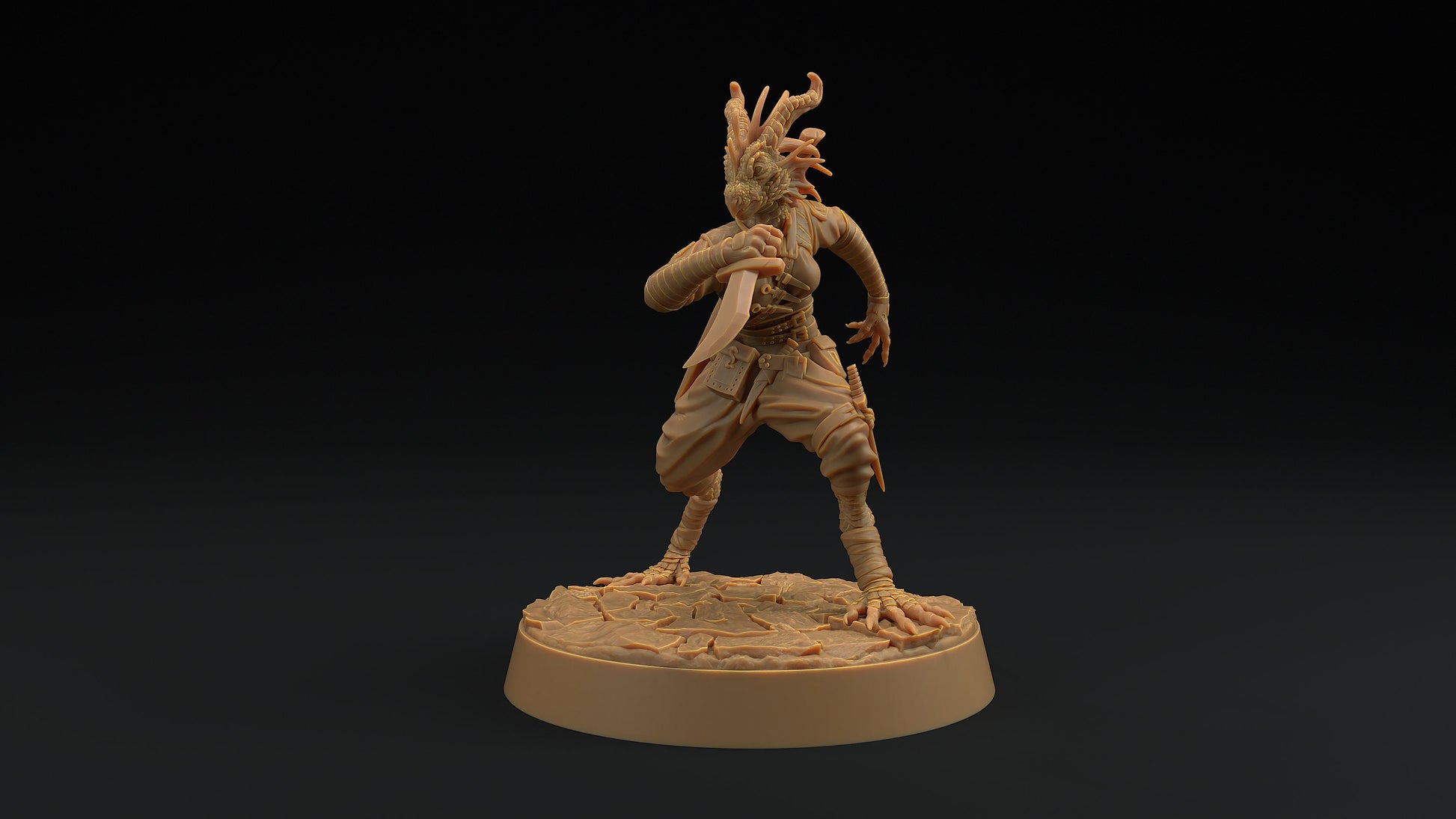 Nyxia Shadowblade | Dragon Trappers Lodge | Draconic Hero | Rogue Dragonborn | 32mm Scale Resin Printed Tabletop RPG Figure For DND 5E