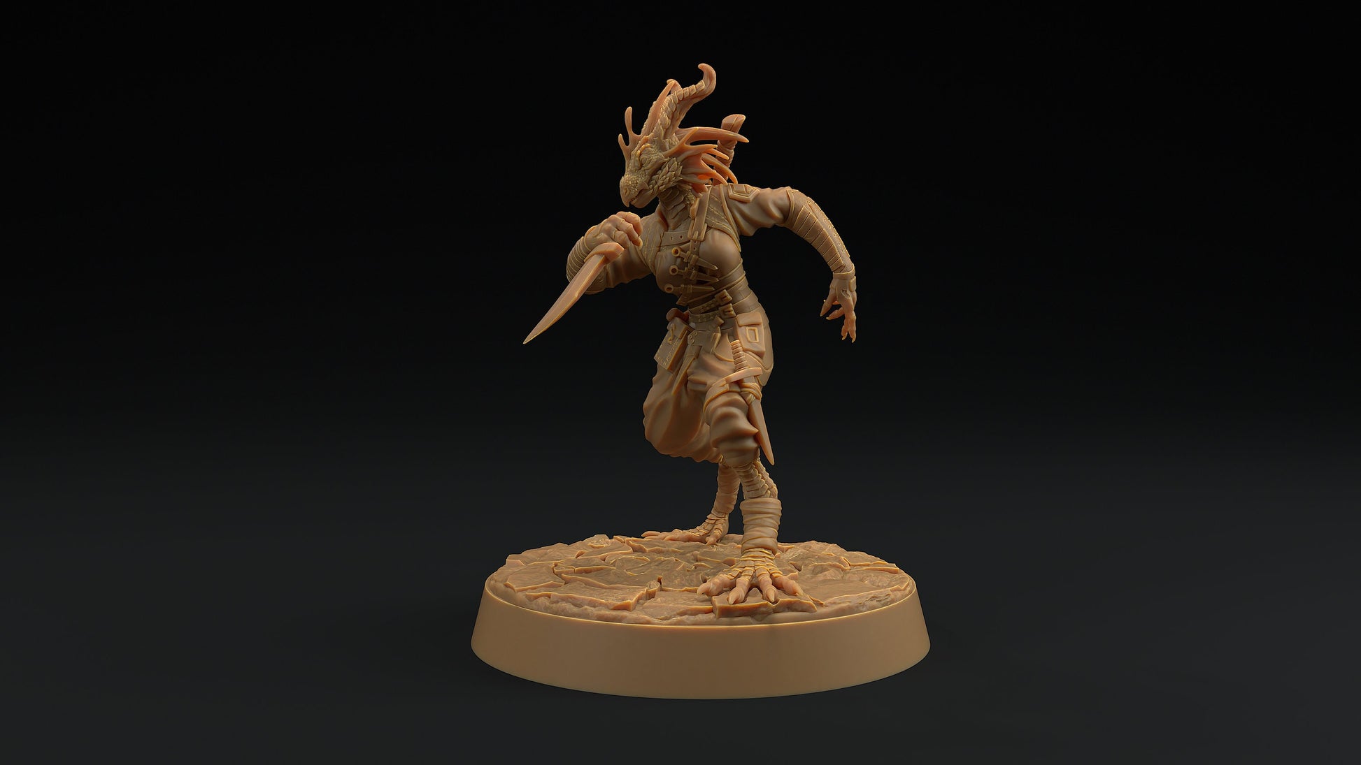 Nyxia Shadowblade | Dragon Trappers Lodge | Draconic Hero | Rogue Dragonborn | 32mm Scale Resin Printed Tabletop RPG Figure For DND 5E