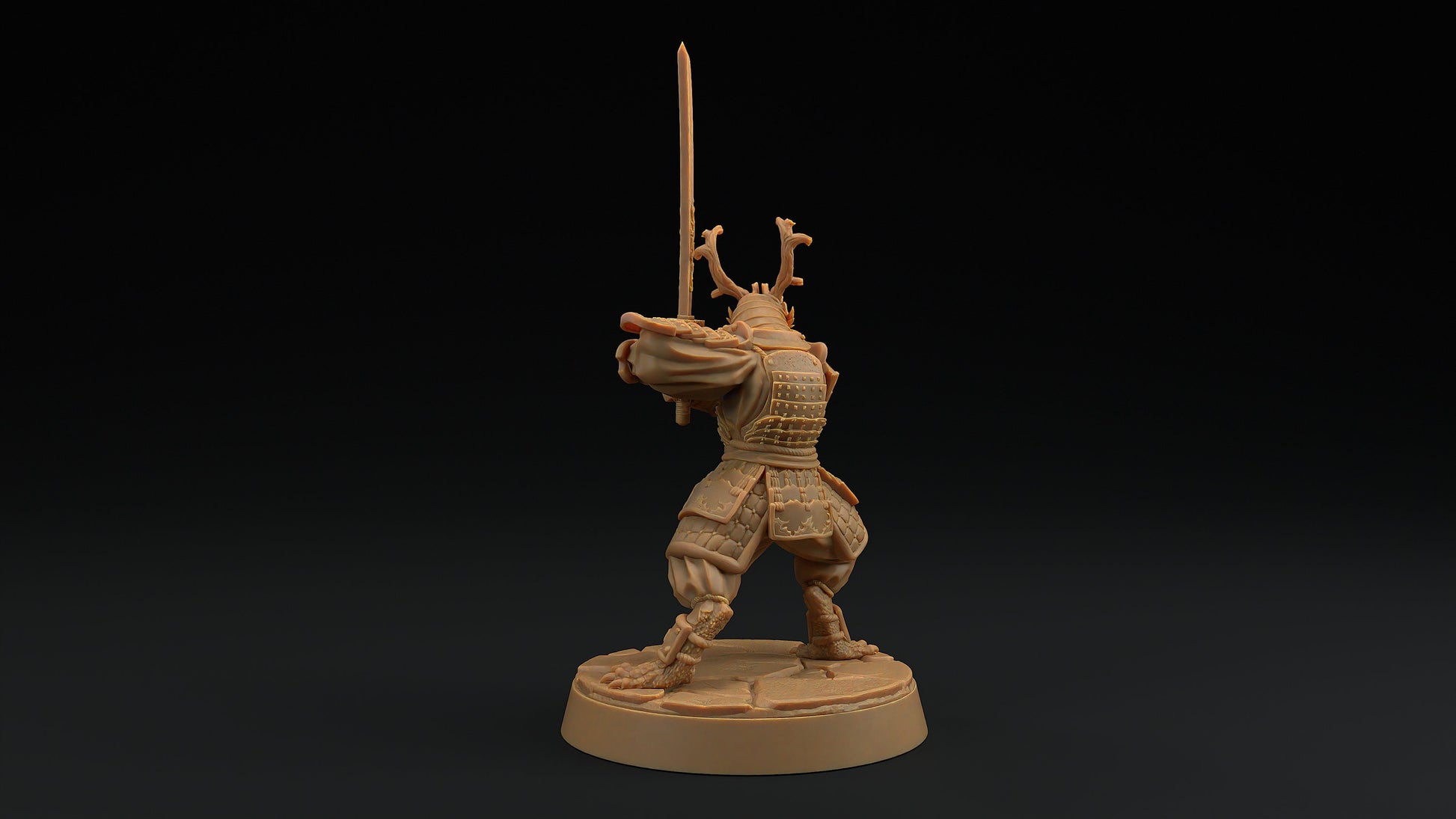 Ryuji Jadescale | Dragon Trappers Lodge | Draconic Hero | Samurai Dragonborn | 32mm Scale Resin Printed Tabletop RPG Figure For DND 5E