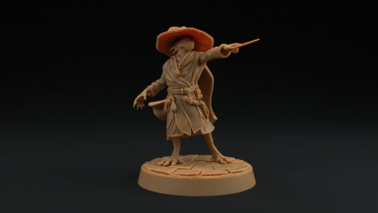 Scrymir, Draco Magus | Dragon Trappers Lodge | Draconic Hero | Wizard Dragonborn | 32mm Scale Resin Printed Tabletop RPG Figure For DND 5E