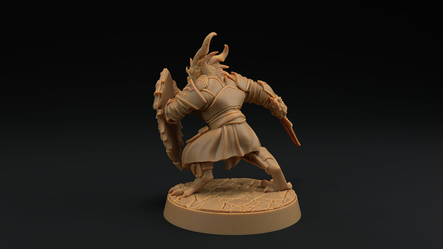 Thaedric Stormscale | Dragon Trappers Lodge | Draconic Hero | knight Dragonborn | 32mm Scale Resin Printed Tabletop RPG Figure For DND 5E