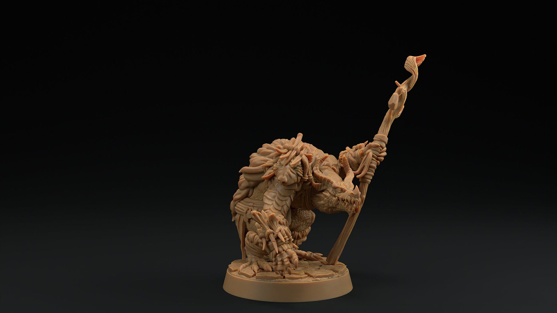 Thorneclaw Primal Caller | Dragon Trappers Lodge | Draconic Hero | Shaman Dragonborn | 32mm Scale Resin Printed Tabletop RPG Figure For DND