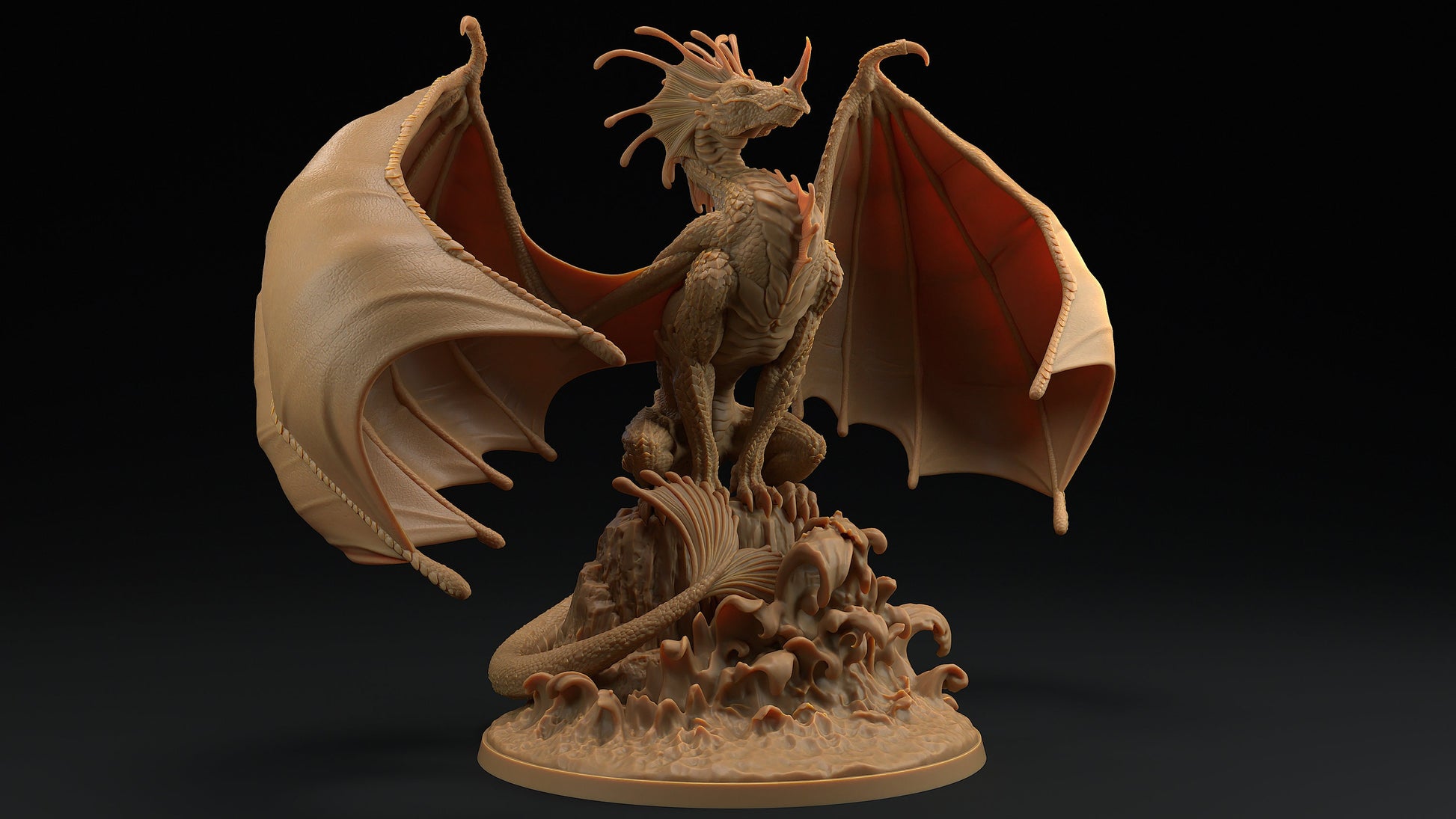 Vellithrax | Dragon Trappers Lodge | Draconic Tyrant | Tempest Storm Dragon | 32mm Scale Resin Printed Tabletop RPG Figure For DND 5E