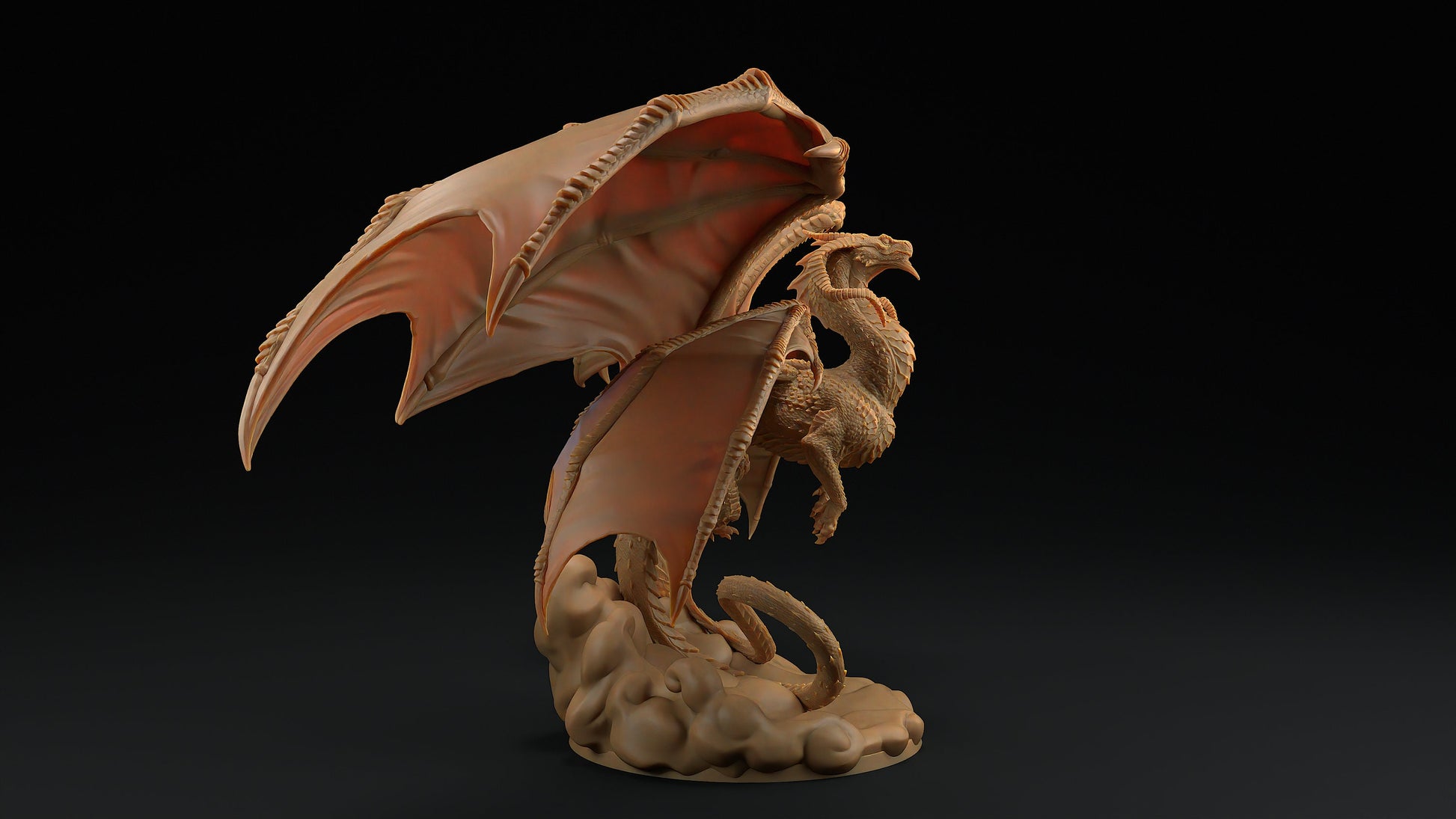 Zephys | Dragon Trappers Lodge | Draconic Tyrant | Wind Dragon | 32mm Scale Resin Printed Tabletop RPG Figure For DND 5E