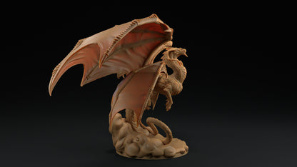 Zephys | Dragon Trappers Lodge | Draconic Tyrant | Wind Dragon | 32mm Scale Resin Printed Tabletop RPG Figure For DND 5E