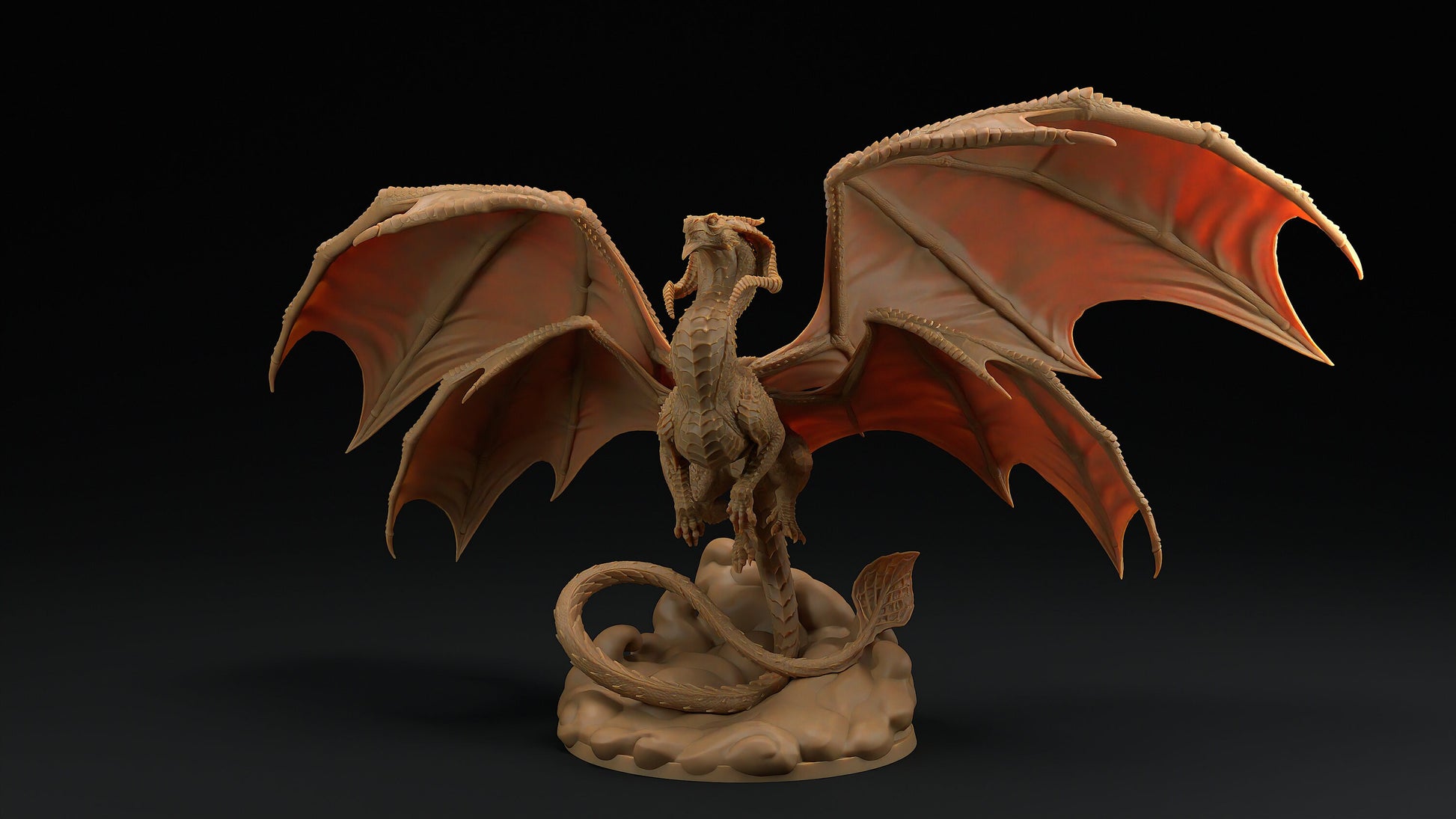 Zephys | Dragon Trappers Lodge | Draconic Tyrant | Wind Dragon | 32mm Scale Resin Printed Tabletop RPG Figure For DND 5E