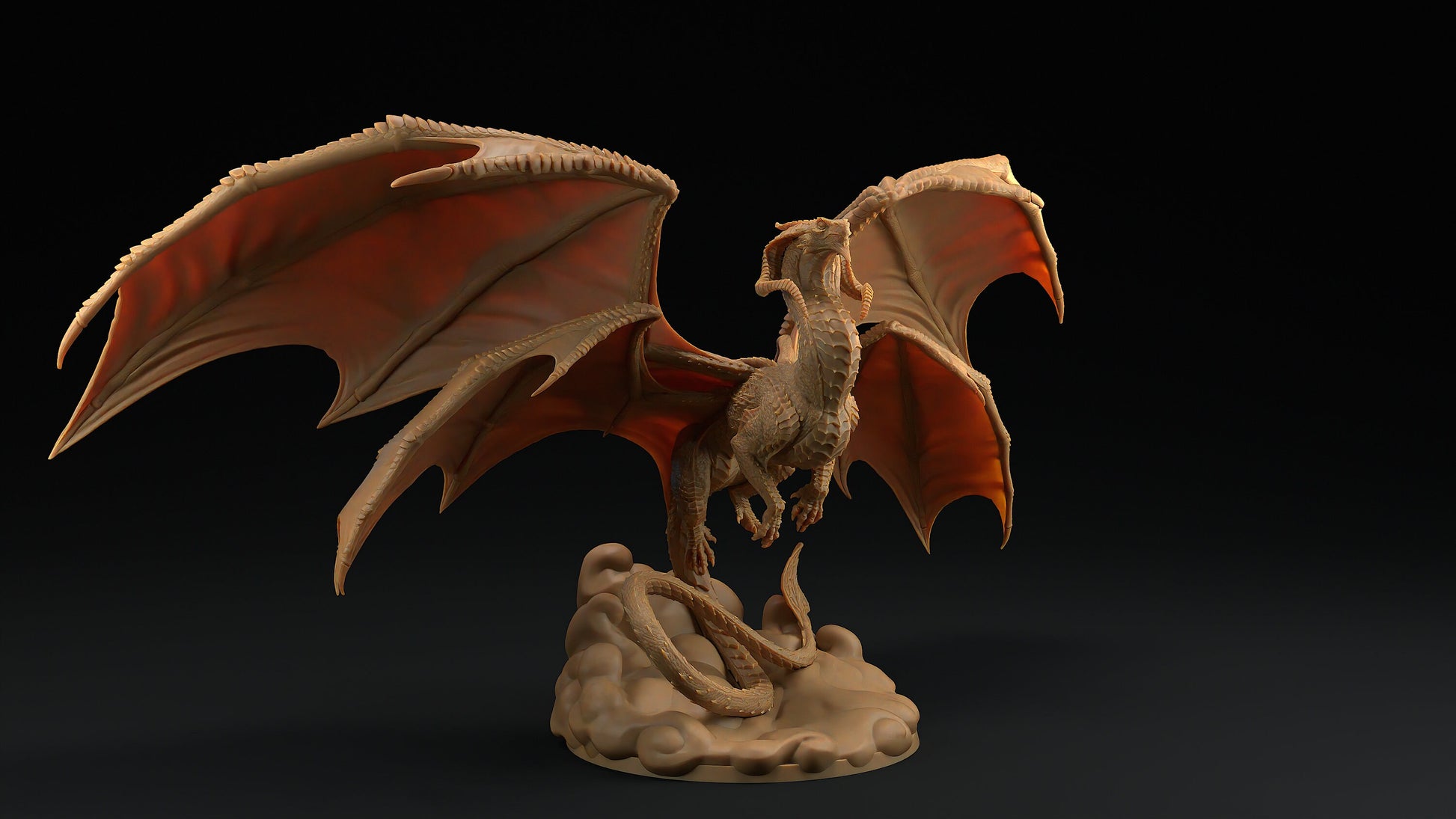 Zephys | Dragon Trappers Lodge | Draconic Tyrant | Wind Dragon | 32mm Scale Resin Printed Tabletop RPG Figure For DND 5E