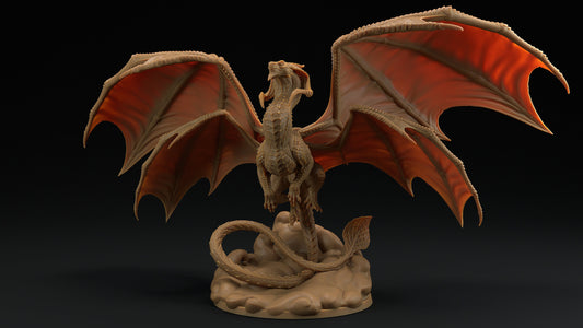 Zephys | Dragon Trappers Lodge | Draconic Tyrant | Wind Dragon | 32mm Scale Resin Printed Tabletop RPG Figure For DND 5E