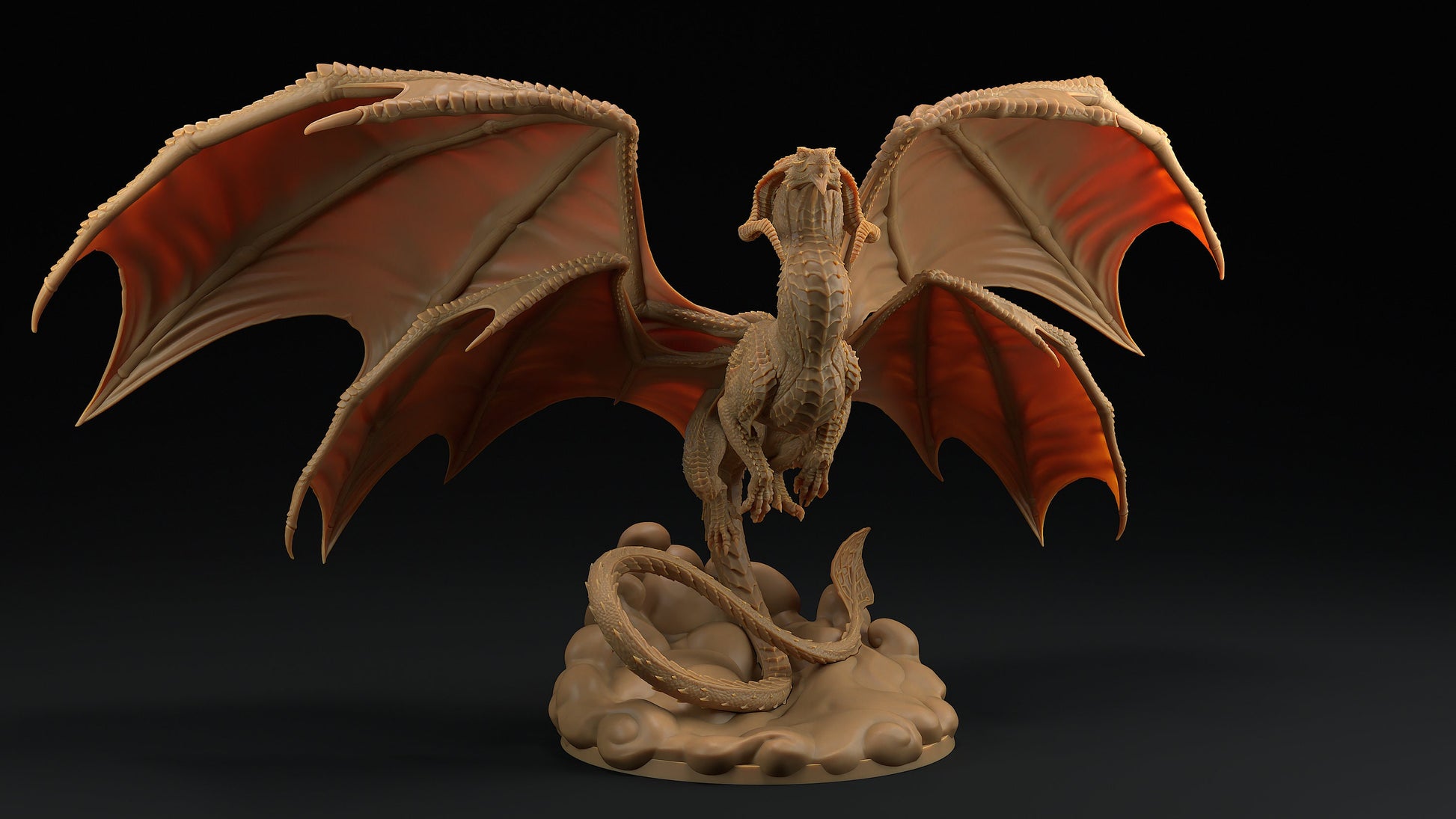 Zephys | Dragon Trappers Lodge | Draconic Tyrant | Wind Dragon | 32mm Scale Resin Printed Tabletop RPG Figure For DND 5E