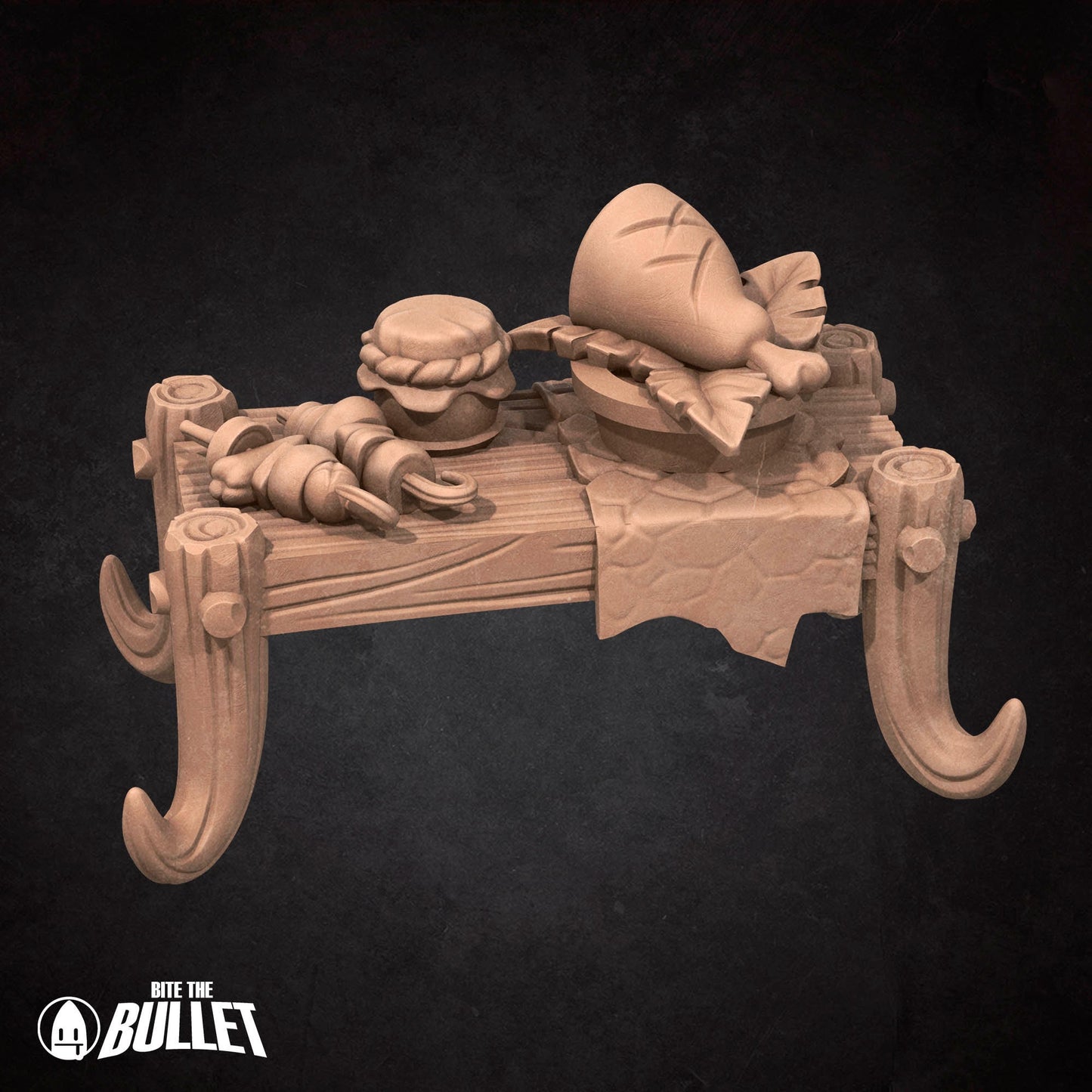 Kitchen Set | Bite The Bullet | Bullet Town Fishing Village | 35mm Scale Resin Printed Tabletop RPG Miniature Figures For DND 5E