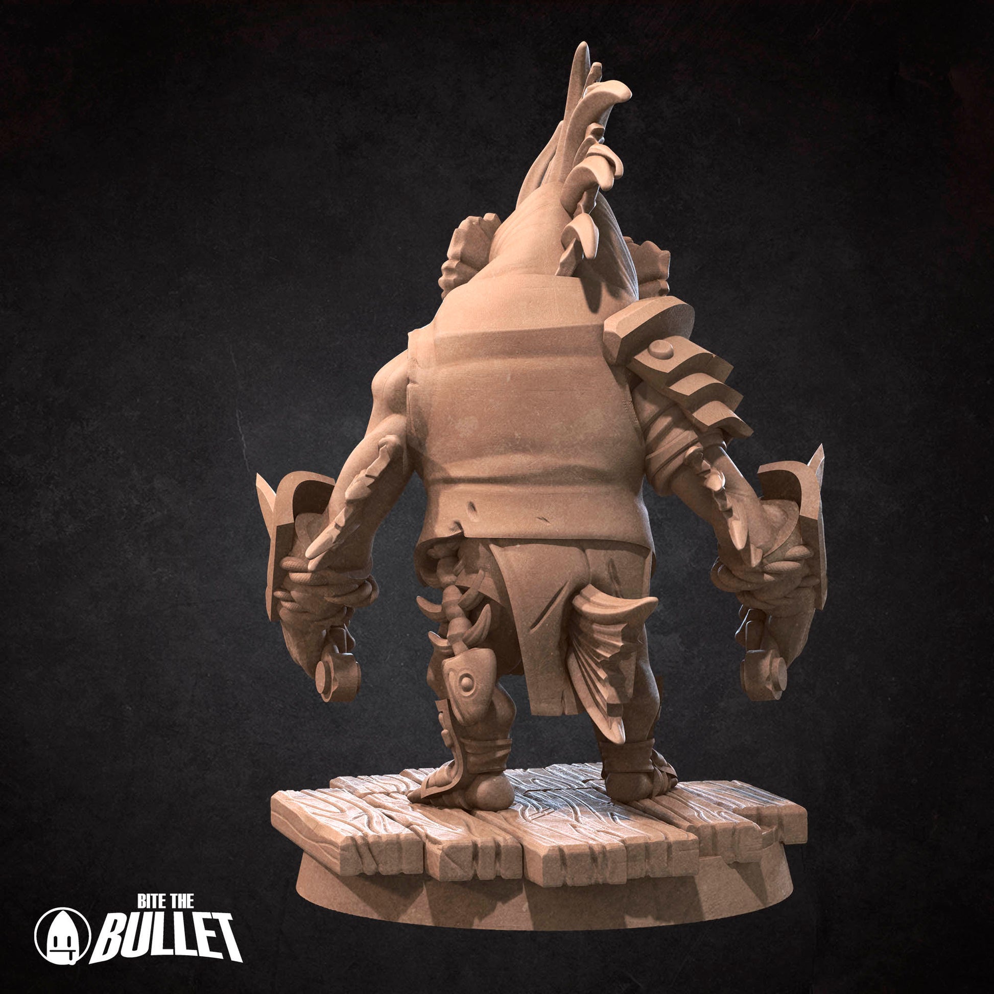 Locathah Dagger Bandit | Bite The Bullet | Bullet Town Fishing Village | 35mm Scale Resin Printed Tabletop RPG Miniature Figures For DND 5E