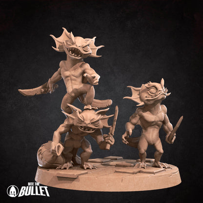 Axolotl Bandit Bros | Bite The Bullet | Bullet Town Fishing Village | 35mm Scale Resin Printed Tabletop RPG Miniature Figures For DND 5E