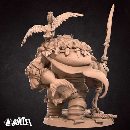 Loxodon Hunter | Bite The Bullet | Bullet Town Fishing Village | 35mm Scale Resin Printed Tabletop RPG Miniature Figures For DND 5E