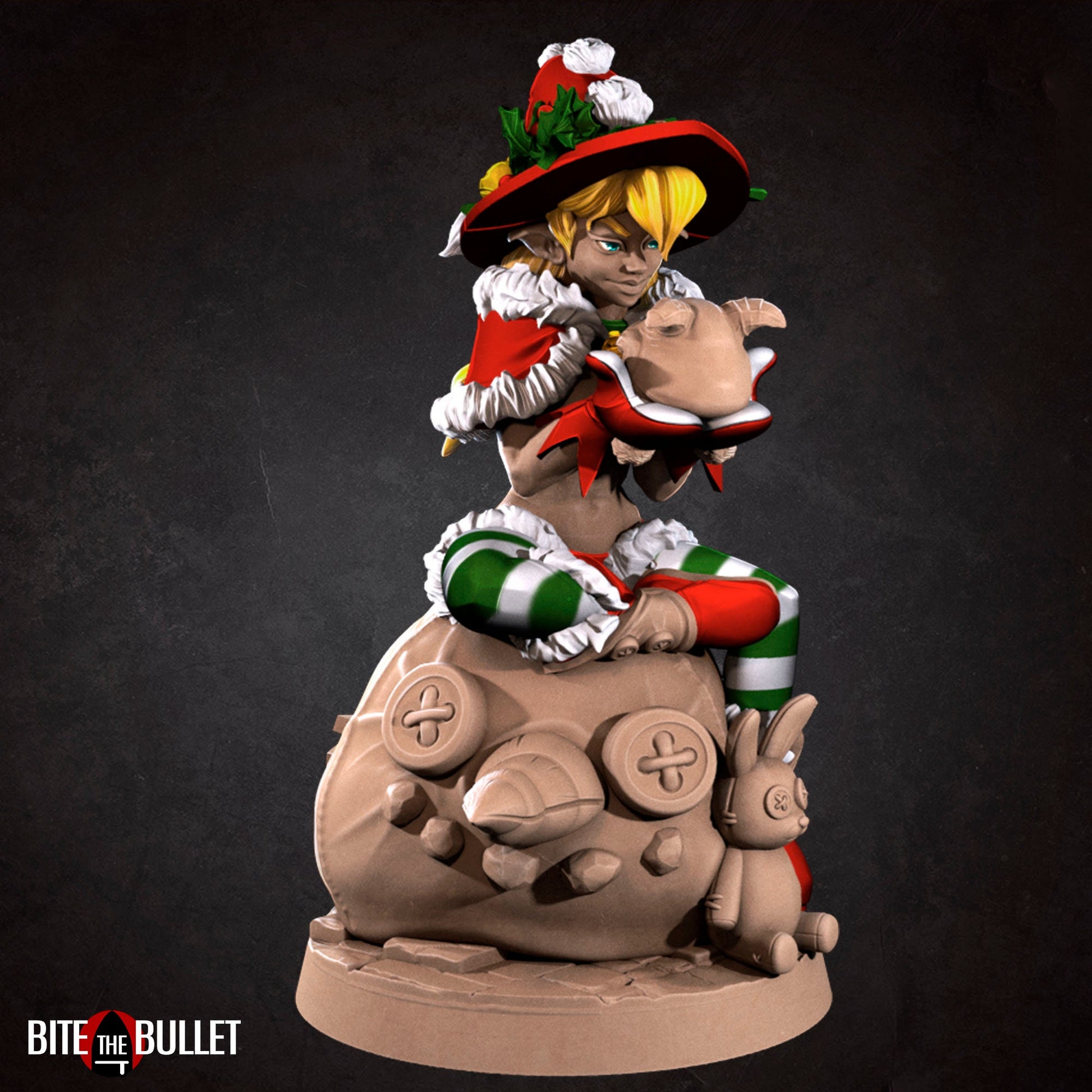 Jingle | NSFW Option | Bite The Bullet | Bullet Town Christmas | 35mm Scale Resin Printed Tabletop RPG Miniature Figures For DND 5E