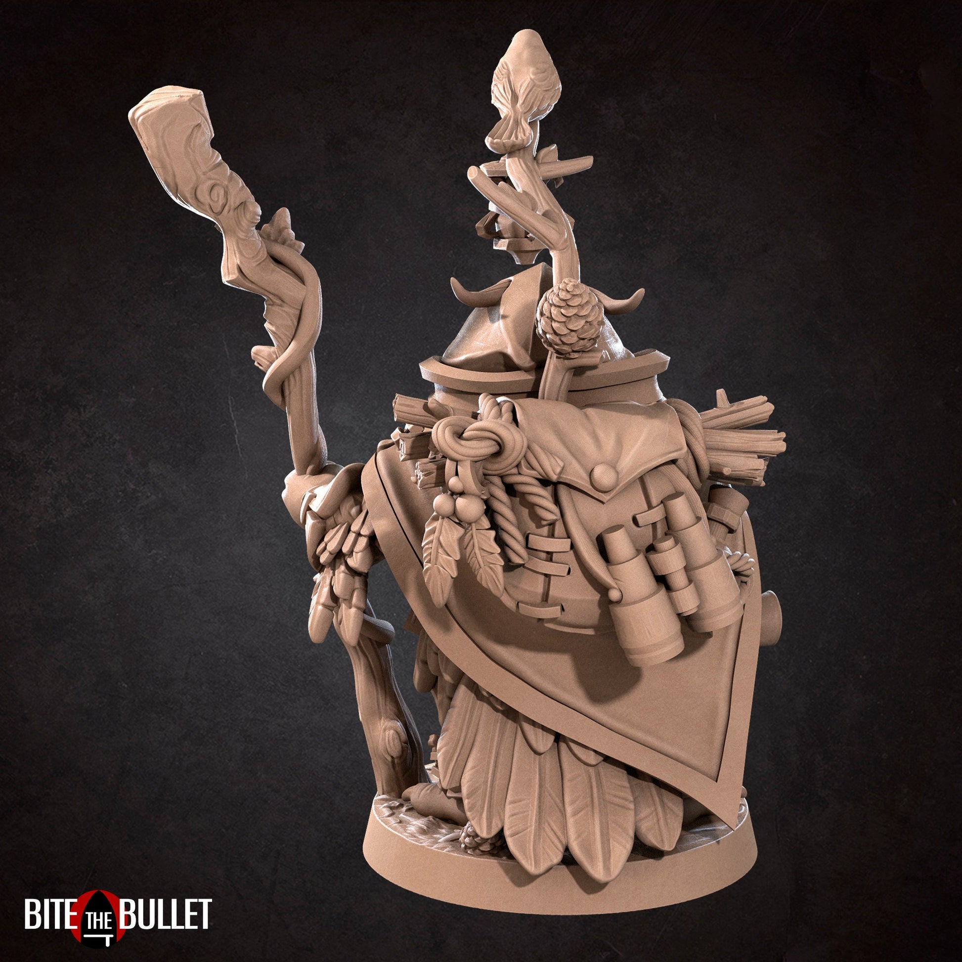 Forest Keeper Owlfolk | Bite The Bullet | Bullet Town Christmas | 35mm Scale Resin Printed Tabletop RPG Miniature Figures For DND 5E