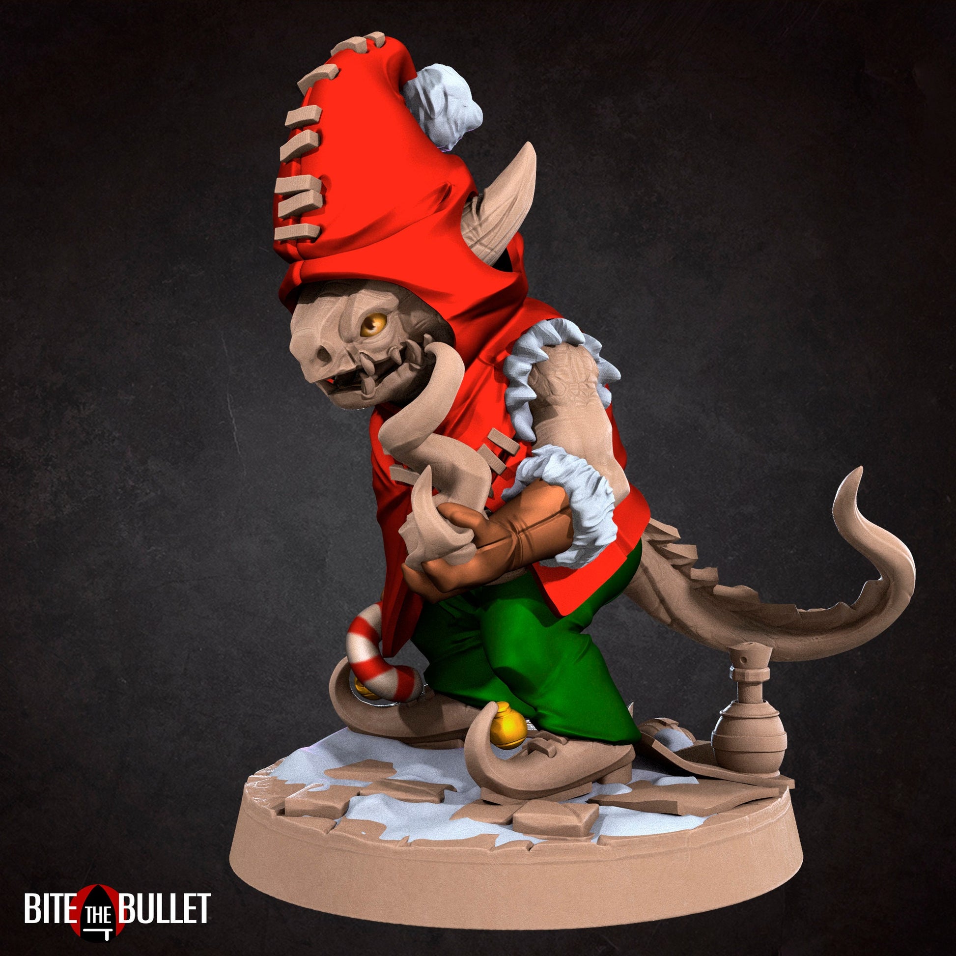 Christmas Kobold Set | Bite The Bullet | Bullet Town Christmas | 35mm Scale Resin Printed Tabletop RPG Miniature Figures For DND 5E