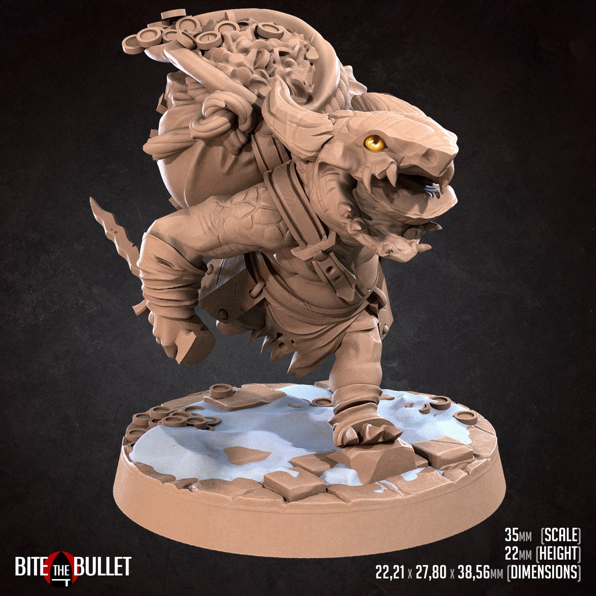 Kobold Set | Bite The Bullet | Bullet Town Christmas | 35mm Scale Resin Printed Tabletop RPG Miniature Figures For DND 5E