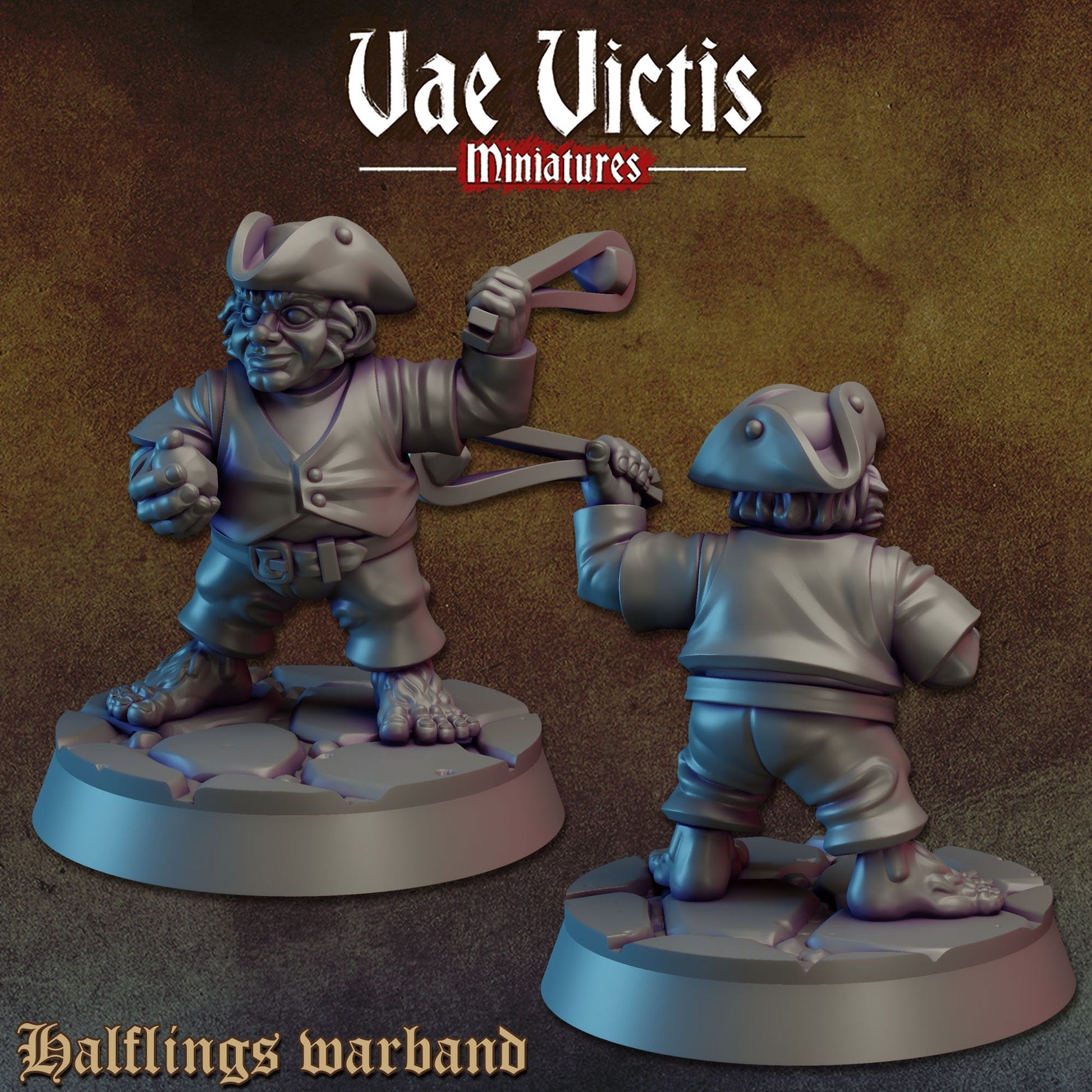 Halfling Warband Set | Vae Victis Miniatures | 32mm Scale Resin Printed Tabletop RPG Figures for Tabletop Roleplaying or Wargaming