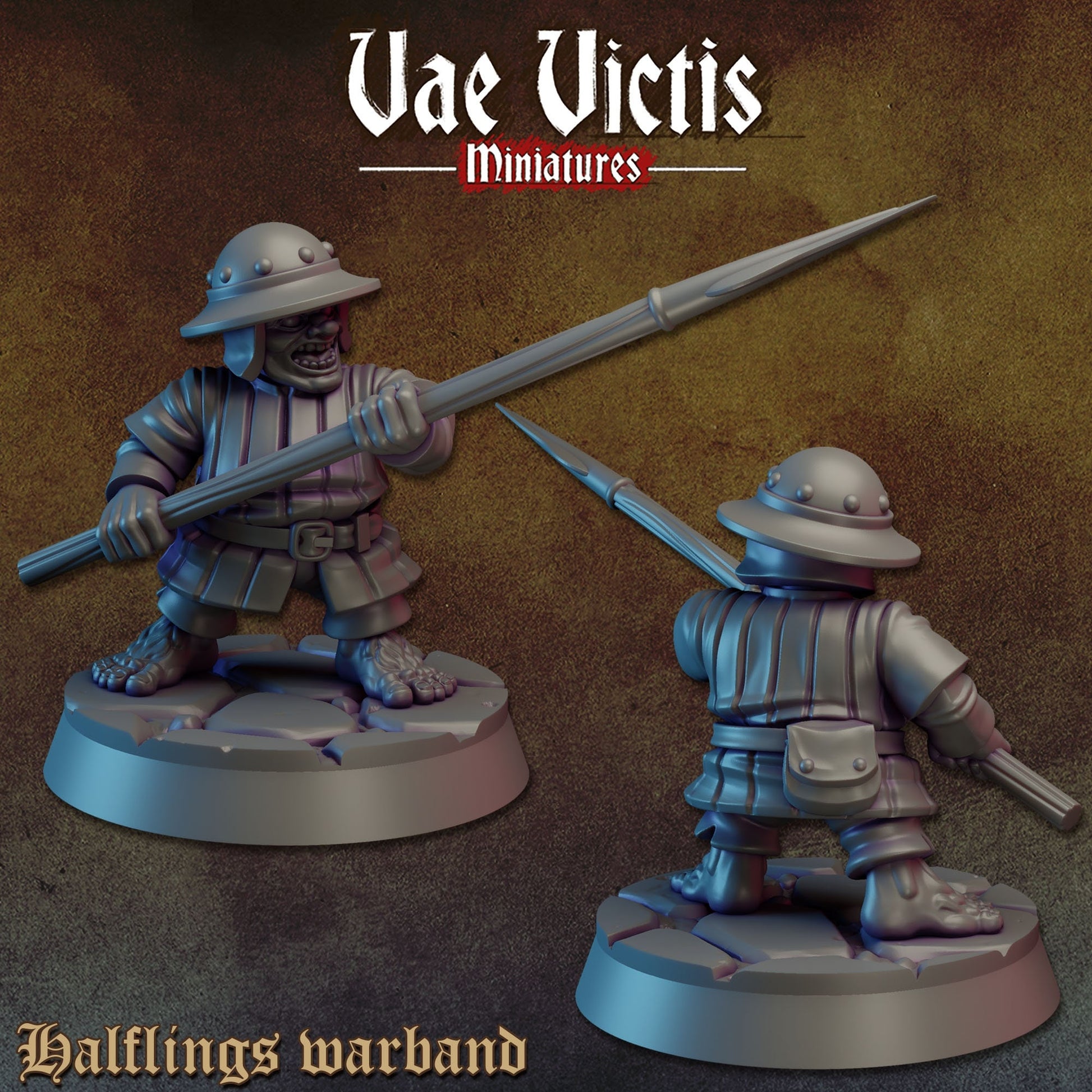 Halfling Warband Set | Vae Victis Miniatures | 32mm Scale Resin Printed Tabletop RPG Figures for Tabletop Roleplaying or Wargaming