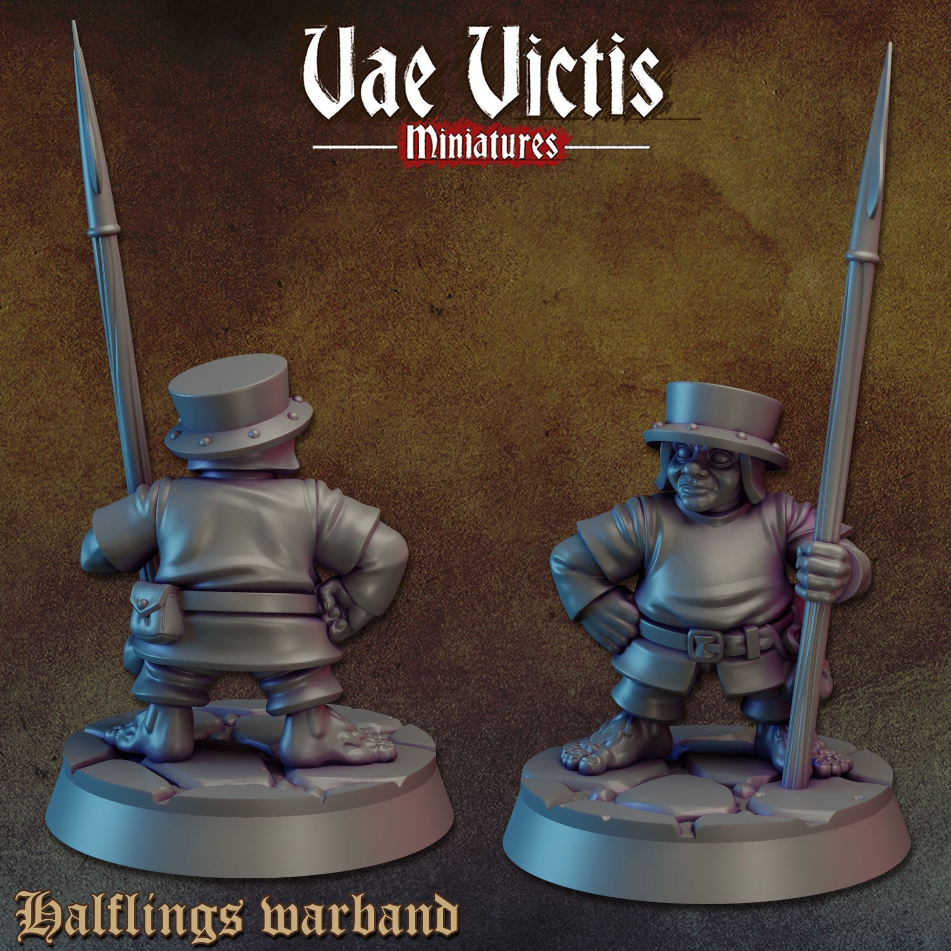 Halfling Warband Set | Vae Victis Miniatures | 32mm Scale Resin Printed Tabletop RPG Figures for Tabletop Roleplaying or Wargaming