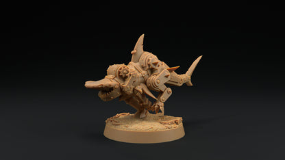 Hammerhead Mastiffs Set | Dragon Trappers Lodge | Hero Hunters Lodge | 32mm Scale Resin Printed Tabletop RPG Figure For DND and TTRPGs