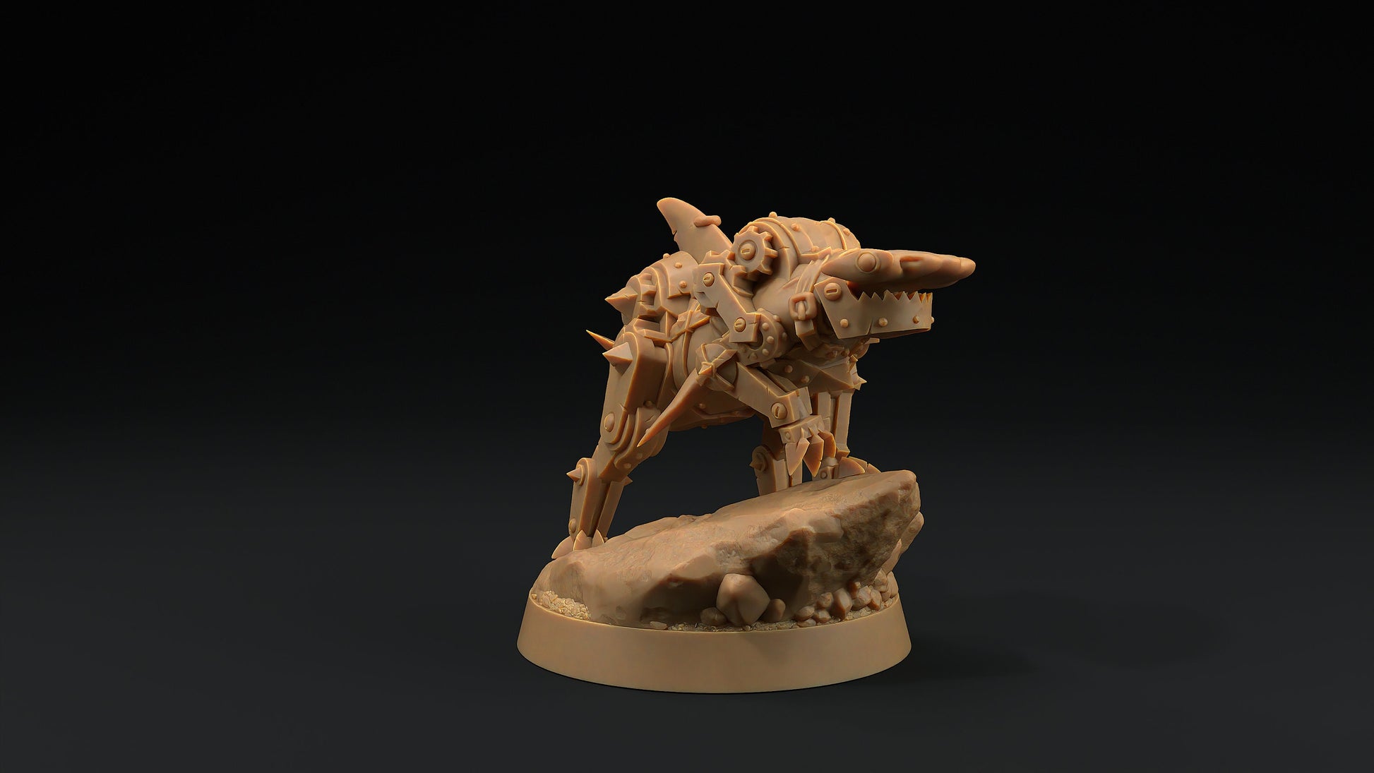 Hammerhead Mastiffs Set | Dragon Trappers Lodge | Hero Hunters Lodge | 32mm Scale Resin Printed Tabletop RPG Figure For DND and TTRPGs