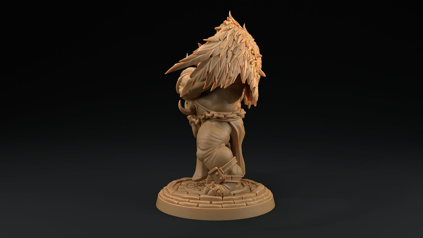 Gornak, Moira's Muscle | Dragon Trappers Lodge | Hero Hunters Lodge | 32mm Scale Resin Printed Tabletop RPG Figure For DND and TTRPGs