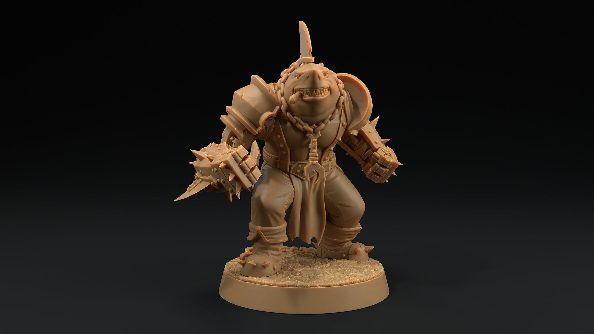 Finnigan "The Jaws" Lupo | Dragon Trappers Lodge | Hero Hunters Lodge | 32mm Scale Resin Printed Tabletop RPG Figure For DND and TTRPGs