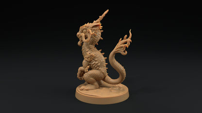 Collectible Lung Ferret Drake | Dragon Trappers Lodge | 32mm Scale Resin Printed Tabletop RPG Figure For DND and TTRPGs