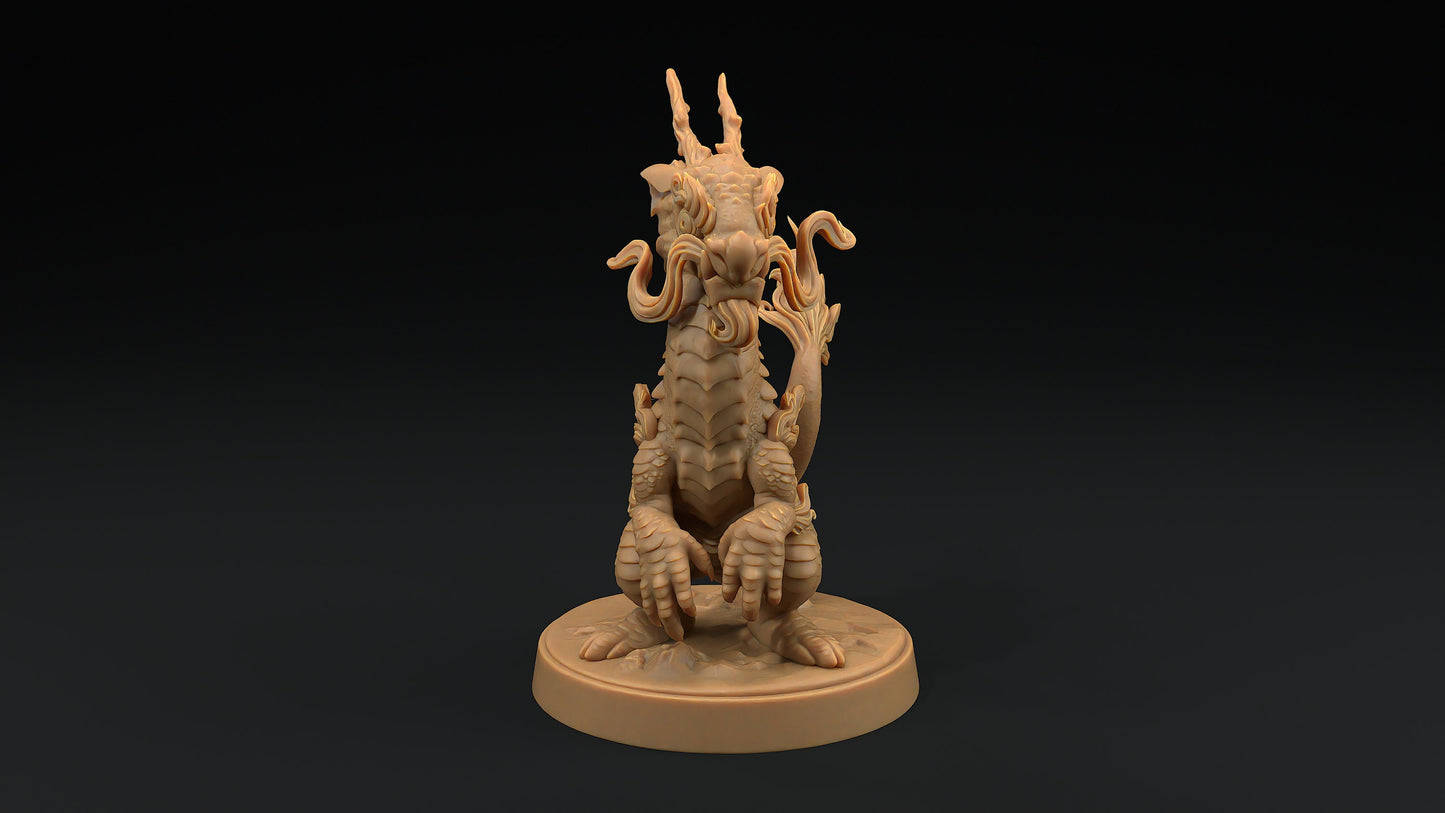 Collectible Lung Ferret Drake | Dragon Trappers Lodge | 32mm Scale Resin Printed Tabletop RPG Figure For DND and TTRPGs