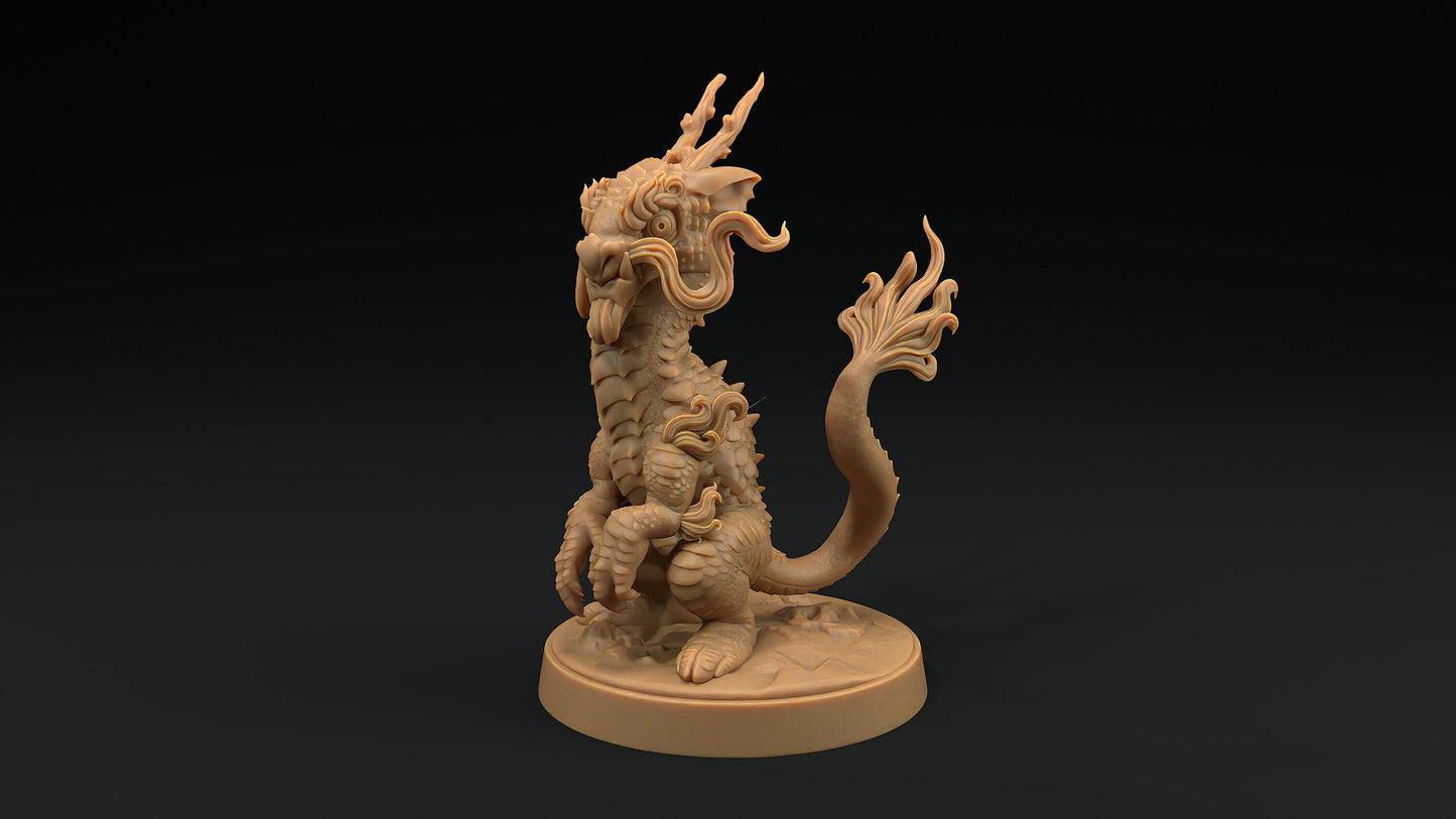 Collectible Lung Ferret Drake | Dragon Trappers Lodge | 32mm Scale Resin Printed Tabletop RPG Figure For DND and TTRPGs