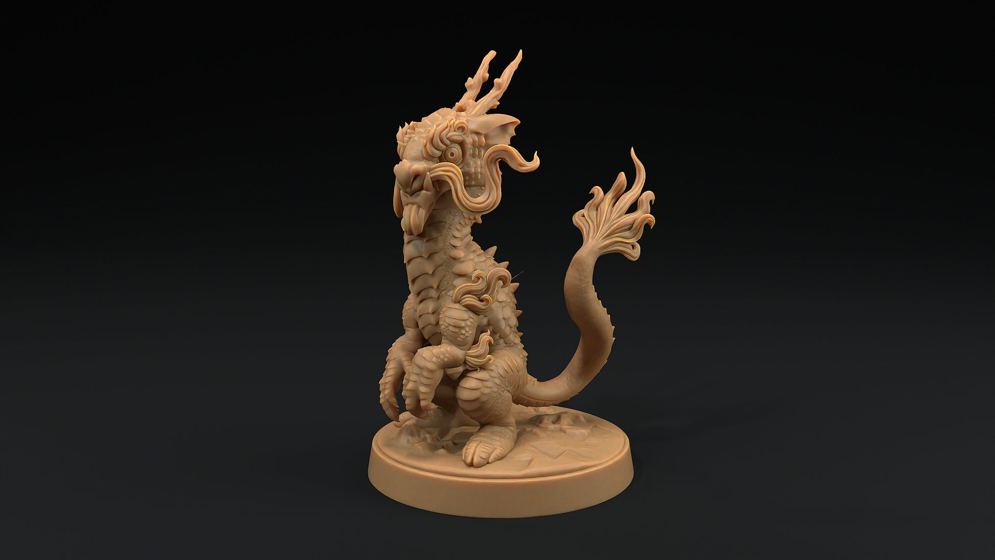 Collectible Lung Ferret Drake | Dragon Trappers Lodge | 32mm Scale Resin Printed Tabletop RPG Figure For DND and TTRPGs