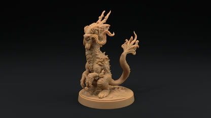 Collectible Lung Ferret Drake | Dragon Trappers Lodge | 32mm Scale Resin Printed Tabletop RPG Figure For DND and TTRPGs