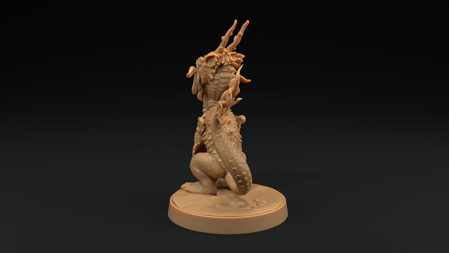 Collectible Lung Ferret Drake | Dragon Trappers Lodge | 32mm Scale Resin Printed Tabletop RPG Figure For DND and TTRPGs