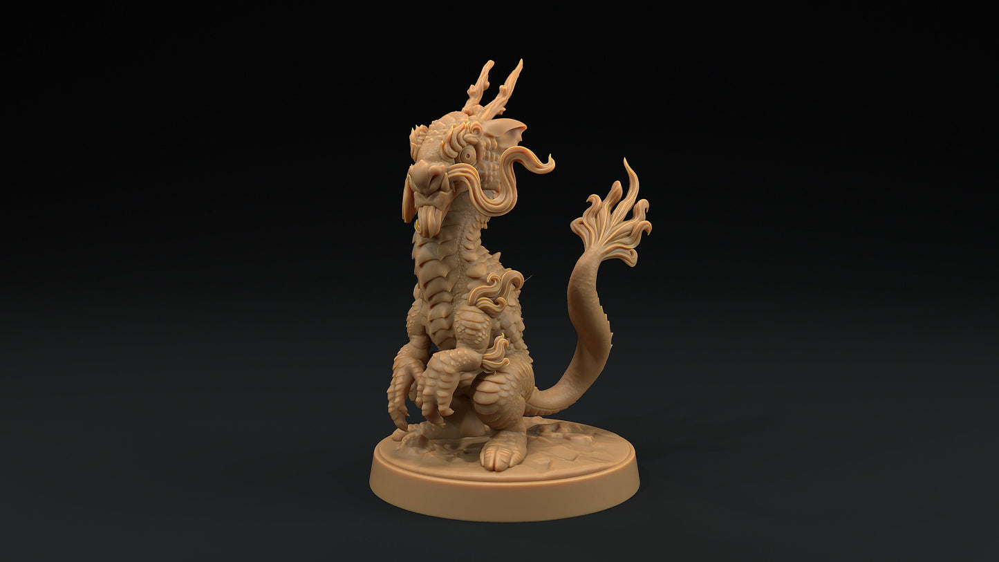Collectible Lung Ferret Drake | Dragon Trappers Lodge | 32mm Scale Resin Printed Tabletop RPG Figure For DND and TTRPGs