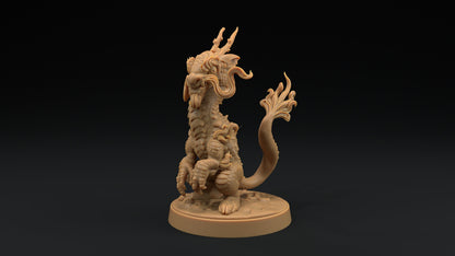 Collectible Lung Ferret Drake | Dragon Trappers Lodge | 32mm Scale Resin Printed Tabletop RPG Figure For DND and TTRPGs