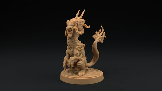 Collectible Lung Ferret Drake | Dragon Trappers Lodge | 32mm Scale Resin Printed Tabletop RPG Figure For DND and TTRPGs