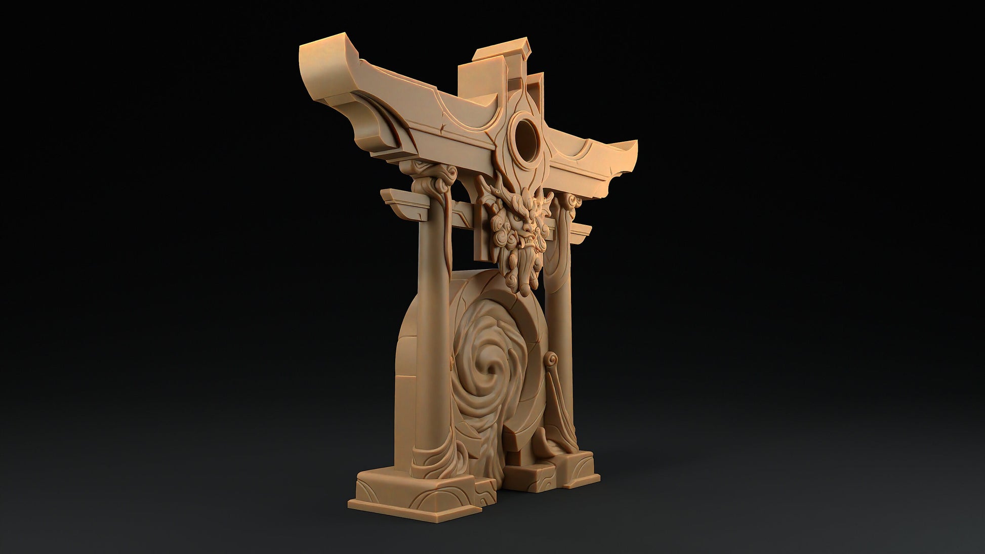 Tori Gate Terrain | Dragon Trappers Lodge | Chosen Of The Kami | 32mm Scale Resin Printed Tabletop RPG Figure For DND and TTRPGs