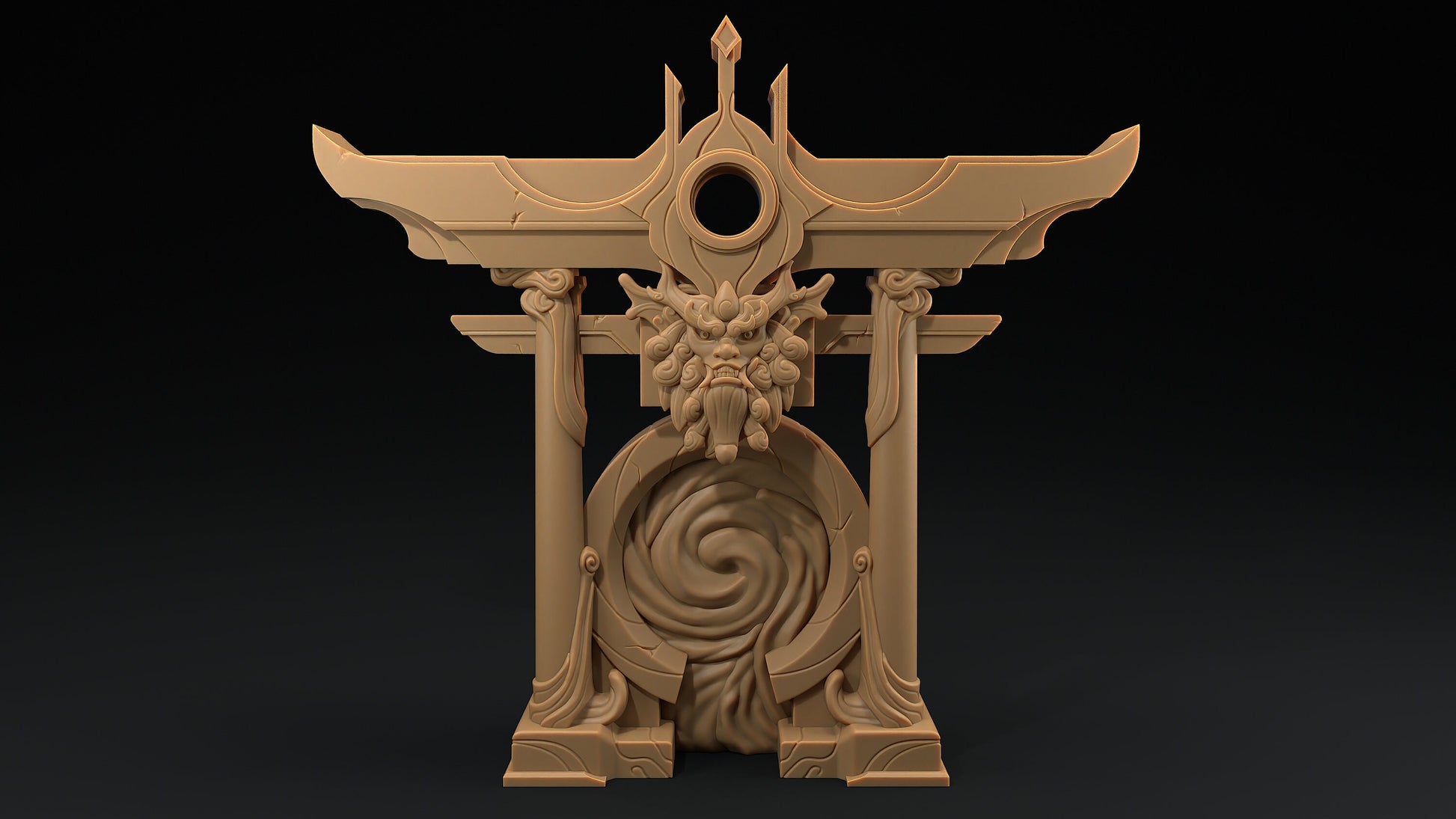 Tori Gate Terrain | Dragon Trappers Lodge | Chosen Of The Kami | 32mm Scale Resin Printed Tabletop RPG Figure For DND and TTRPGs