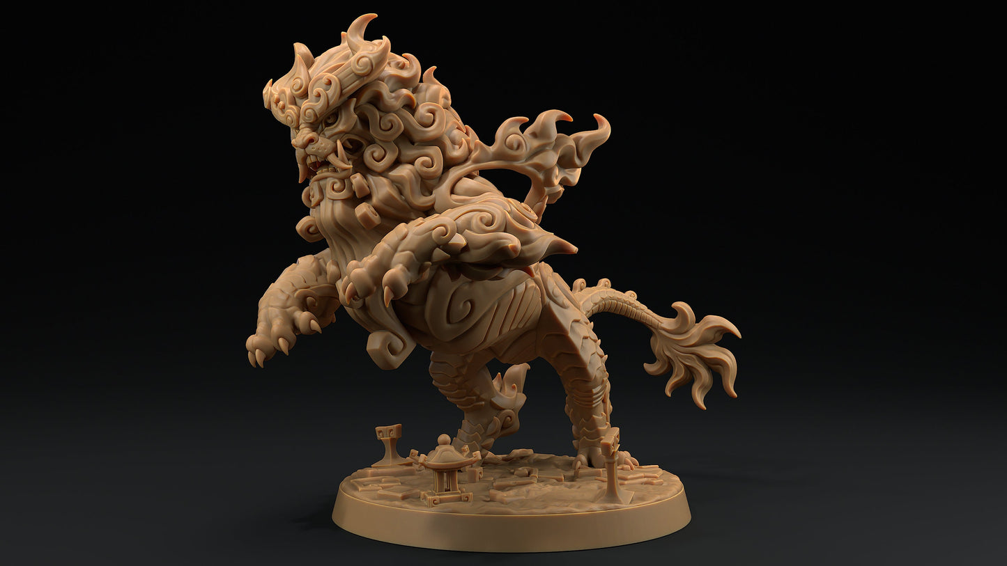 Komainu | Dragon Trappers Lodge | Chosen Of The Kami | 32mm Scale Resin Printed Tabletop RPG Figure For DND