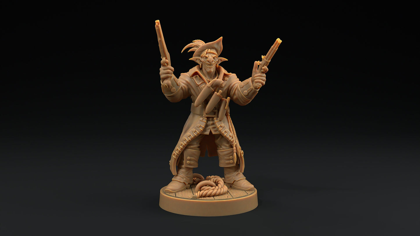 Hobgoblin Pirates Set | Dragon Trappers Lodge | Hunt for The Last Sea Angel | 32mm Scale Resin Printed Tabletop RPG Figure For DND