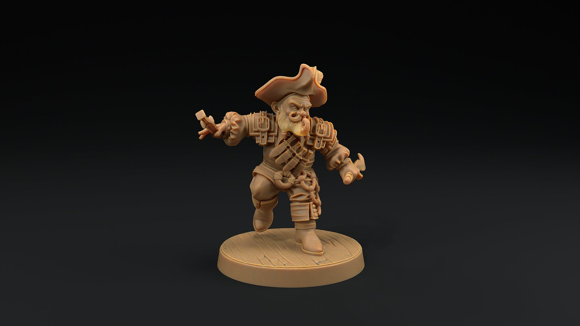 Flint Stonetone, Dwarven Trapper | Dragon Trappers Lodge | Hunt for The Last Sea Angel | 32mm Scale Resin Printed TTRPG Figure For DND