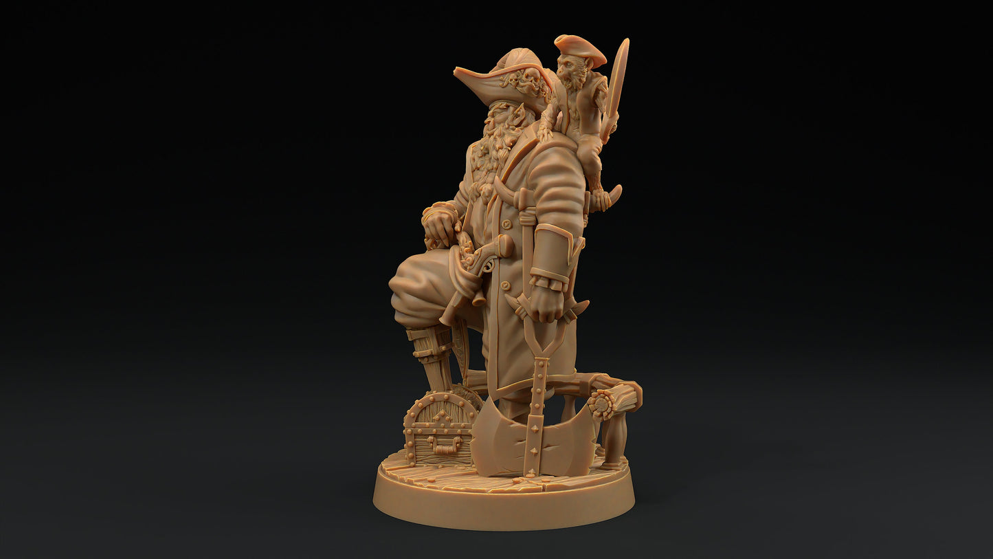 Captain Mobius | Dragon Trappers Lodge | Hunt for The Last Sea Angel | 32mm Scale Resin Printed Tabletop RPG Figure For DND