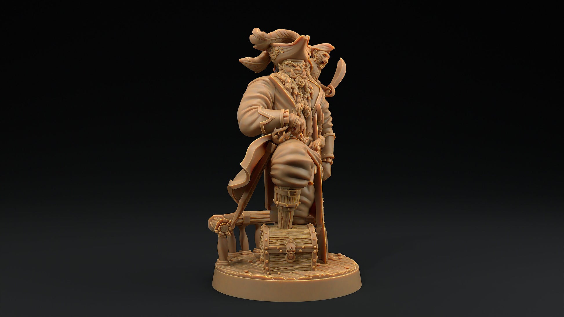Captain Mobius | Dragon Trappers Lodge | Hunt for The Last Sea Angel | 32mm Scale Resin Printed Tabletop RPG Figure For DND
