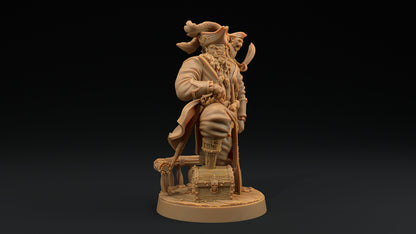 Captain Mobius | Dragon Trappers Lodge | Hunt for The Last Sea Angel | 32mm Scale Resin Printed Tabletop RPG Figure For DND