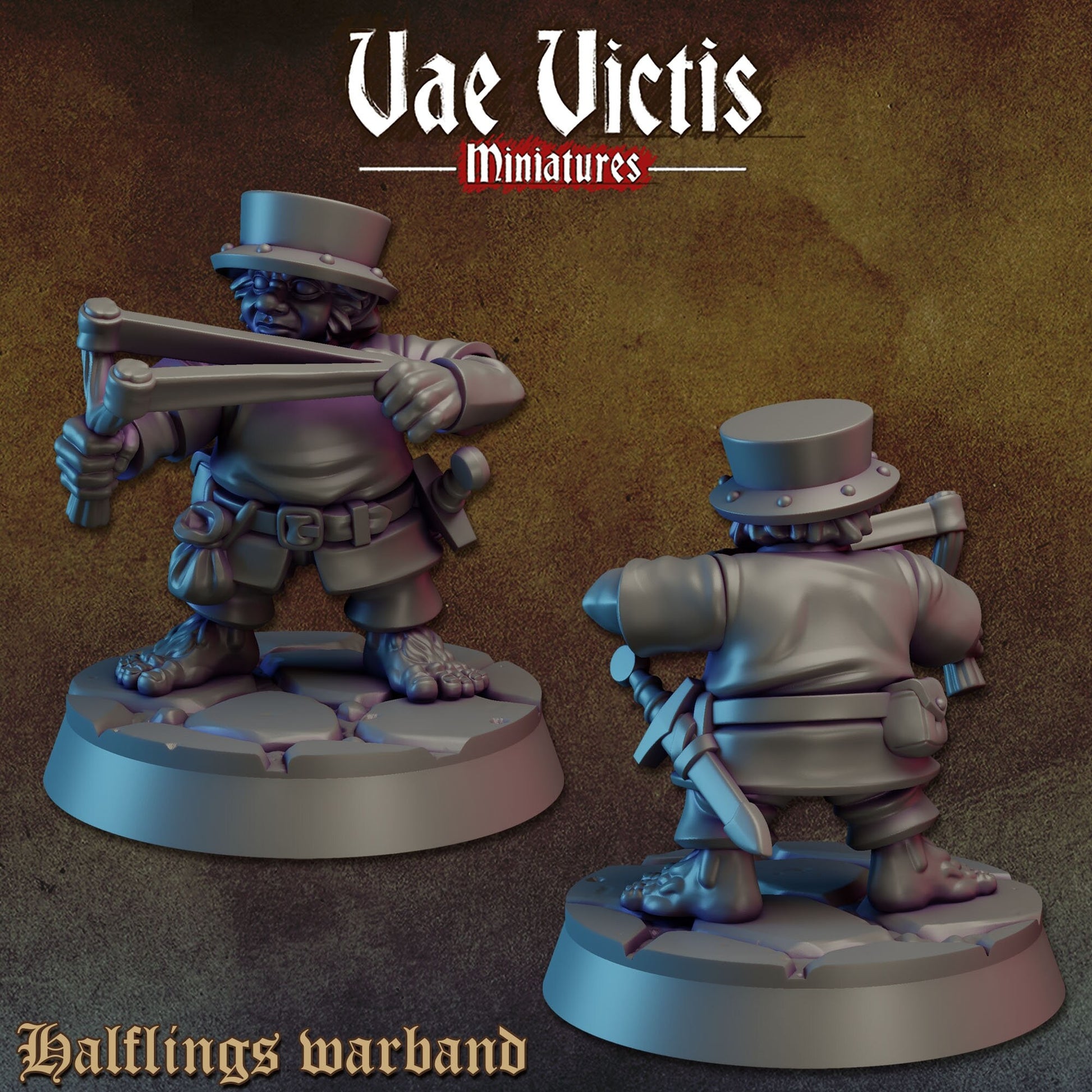 Halfling Warband Set | Vae Victis Miniatures | 32mm Scale Resin Printed Tabletop RPG Figures for Tabletop Roleplaying or Wargaming